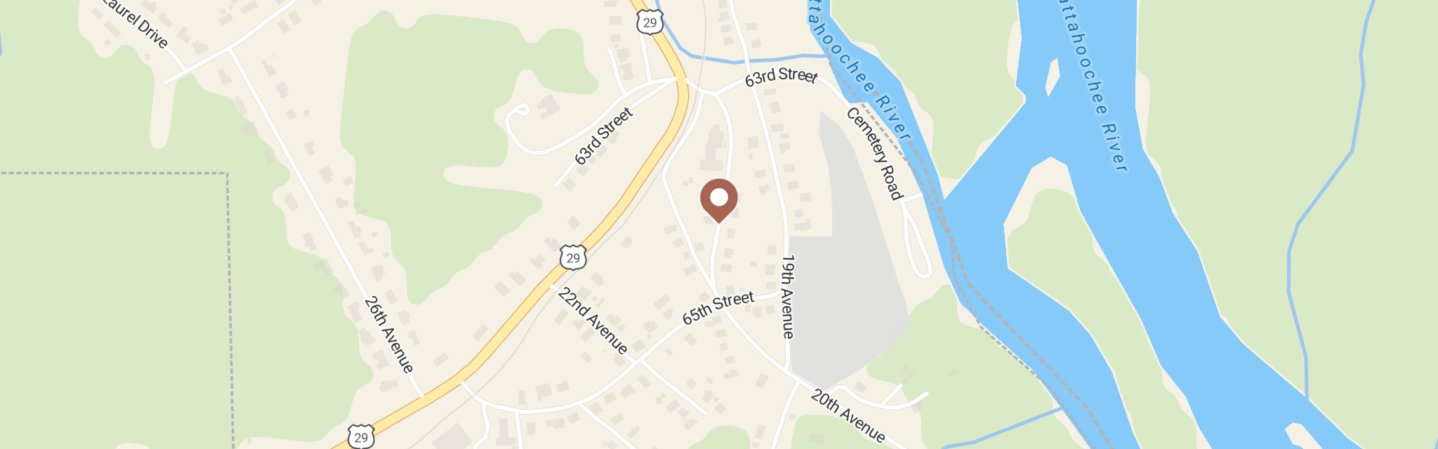 Map of Interfaith Food Closet at 6313 20th Ave, Valley, AL 36854