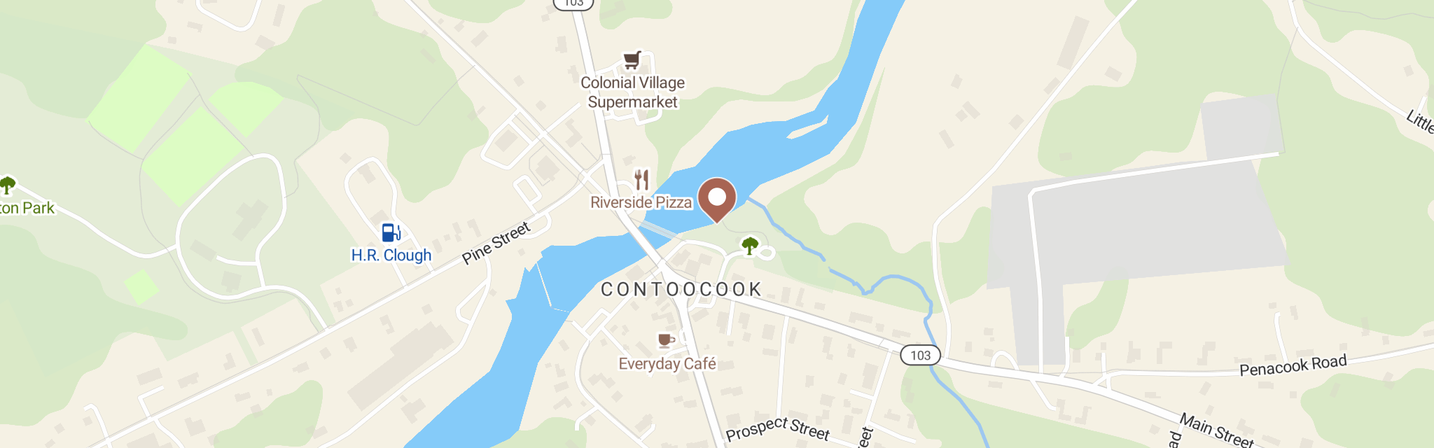 Map of Hopkinton Food Pantry at , Contoocook, NH 3229