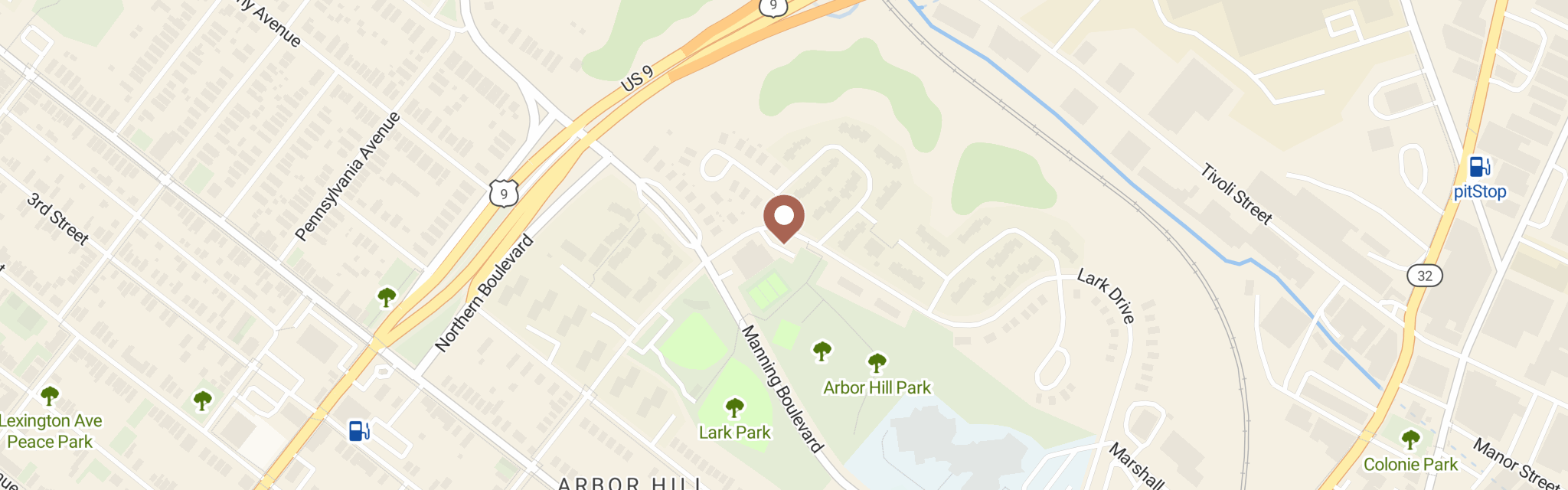 Map of Food Bank Assn-New York State at 235 Lark St Ste 7, Albany, NY 12210