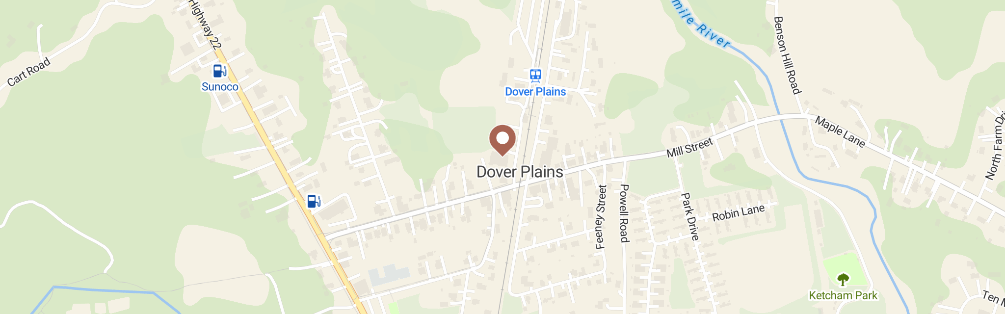 Map of The Center Of Compassion at 7 Market Street, Dover Plains, NY 12522