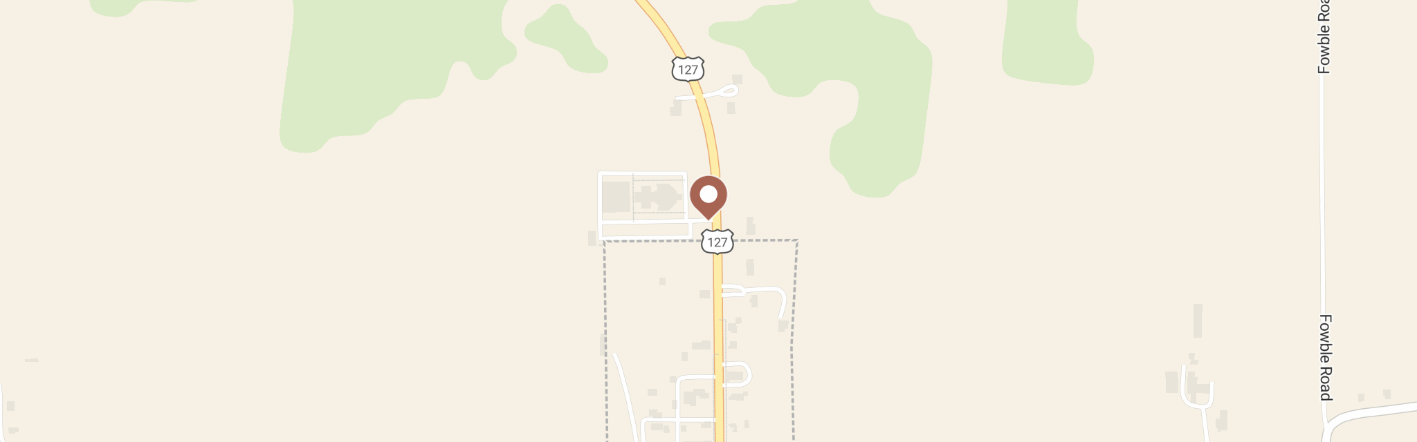 Map of Castine Area Food Bank at 624 State Route 127, Arcanum, OH 45304