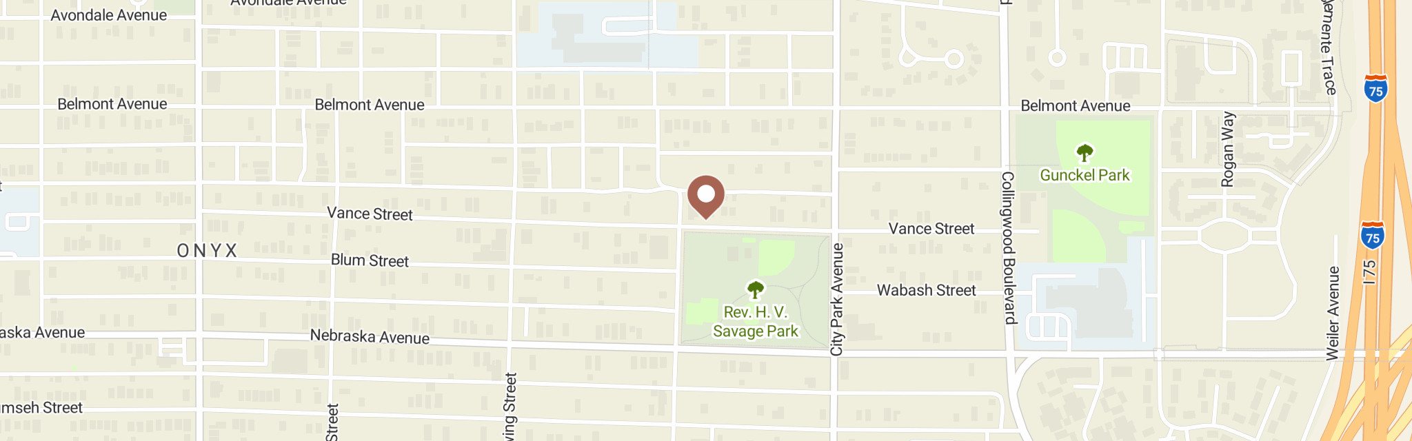 Map of Martin Luther King Center Kitchen at 650 Vance St, Toledo, OH 43604