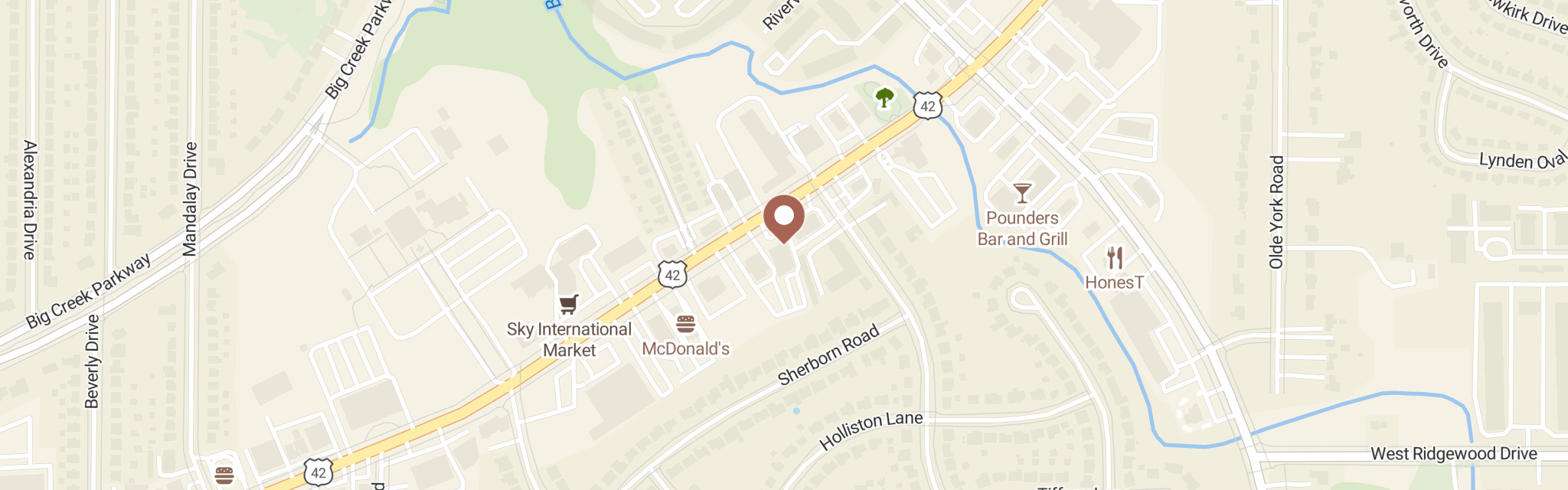 Map of Parma Heights Food Pantry at 6369 Pearl Rd, Parma Heights, OH 44130