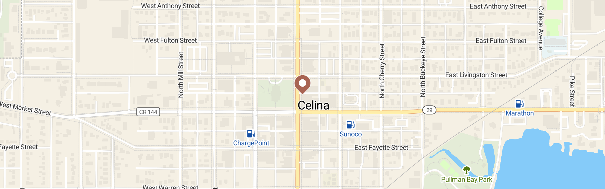 Map of Call Ministries at 112 N Main St, Celina, OH 45822
