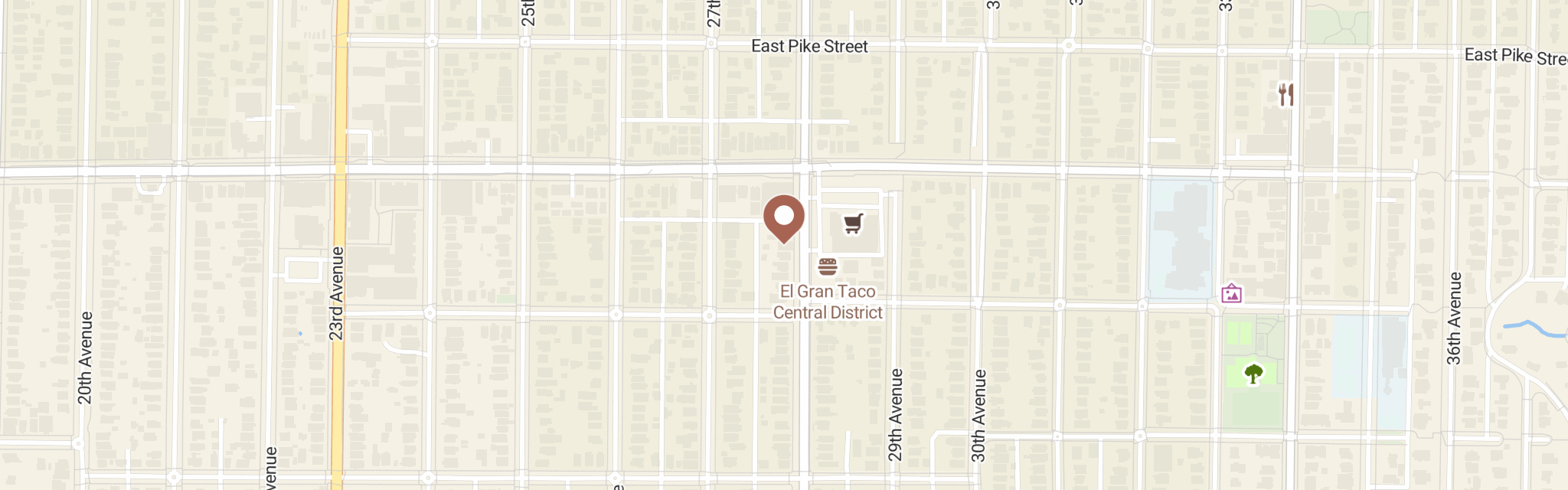 Map of General S Bbq at 1123 Martin Luther King Jr Way, Seattle, WA 98122