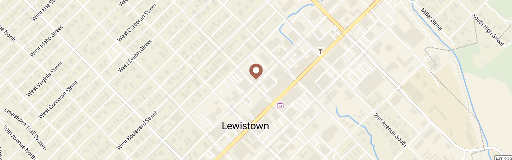 Map of Community Cupboard Of Central Montana at 322 W Broadway St, Lewistown, MT 59457