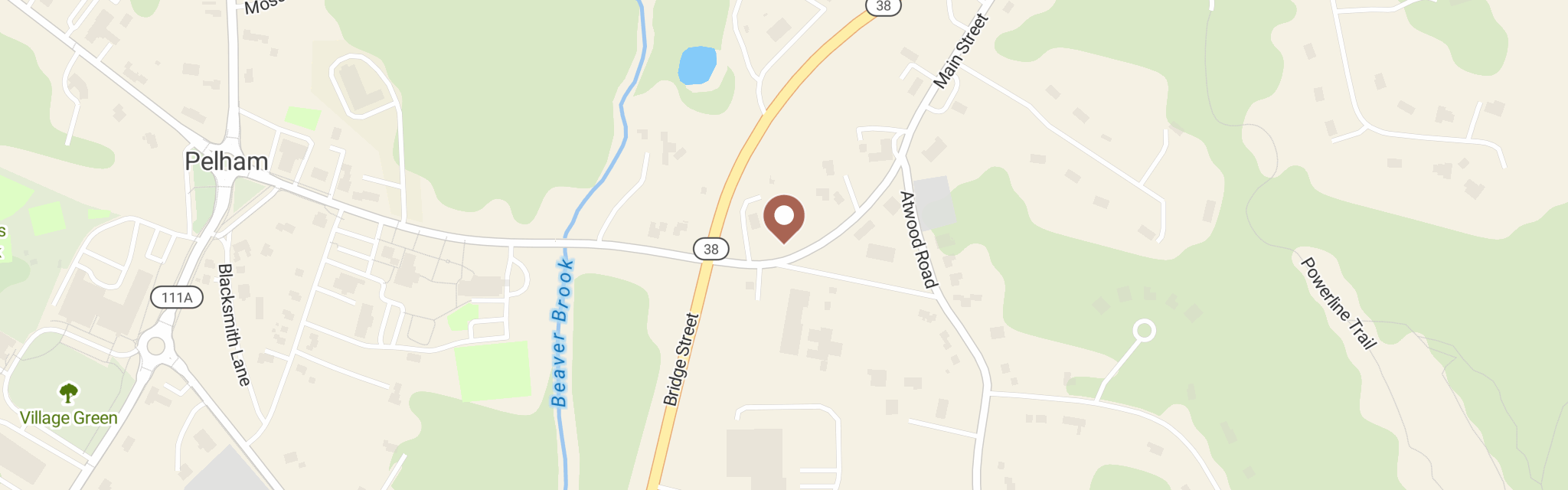 Map of Pelham Food Pantry at 12 Main St, Pelham, NH 3076