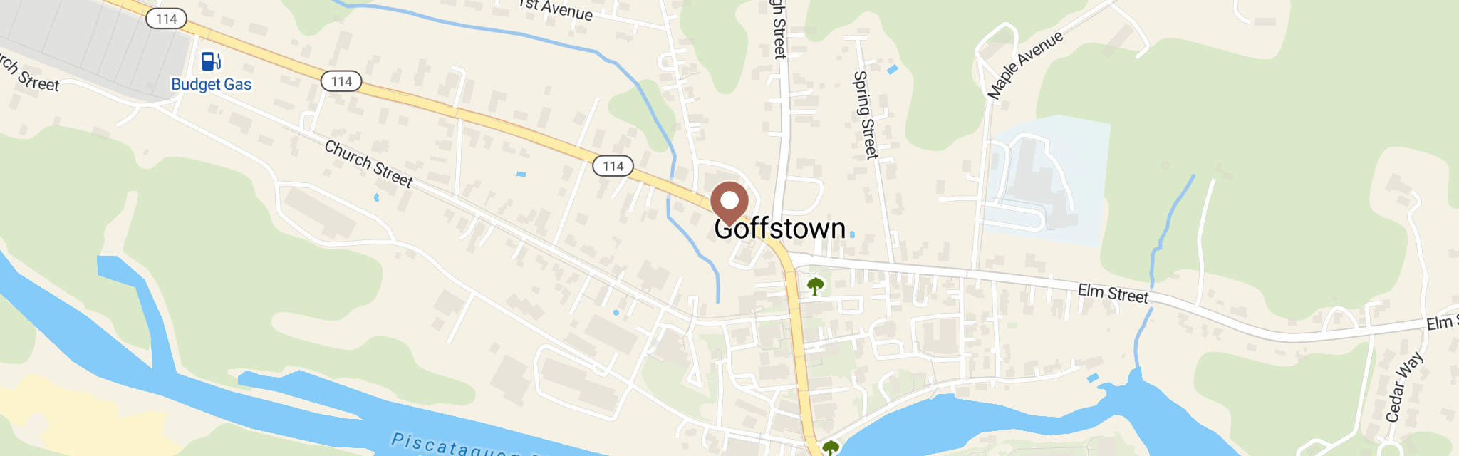 Map of Goffstown Networks Food Pantry at 7 N Mast St, Goffstown, NH 3045