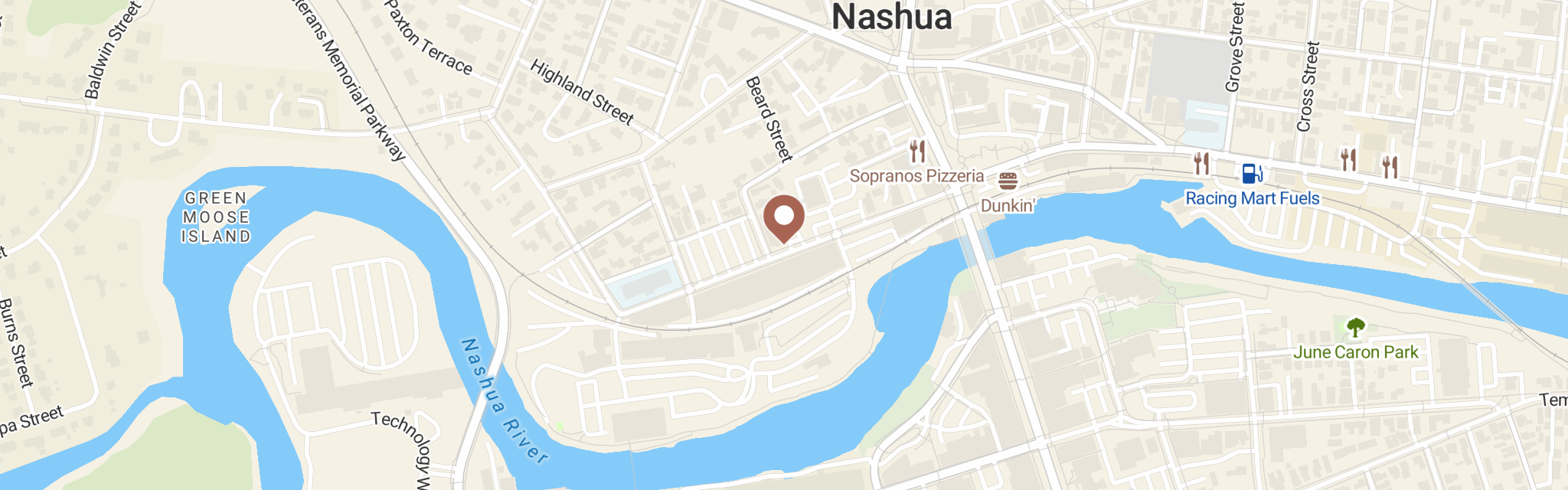Map of Corpus Christi Food Pantry & Assistance, Inc. at 3 Crown Street, Nashua, NH 03060