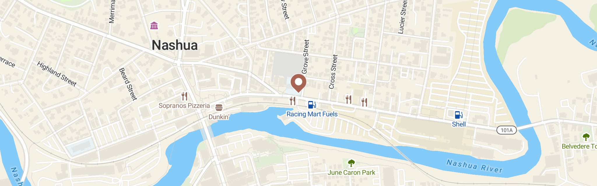 Map of Nashua Soup Kitchen & Shelter at , Nashua, NH 3060