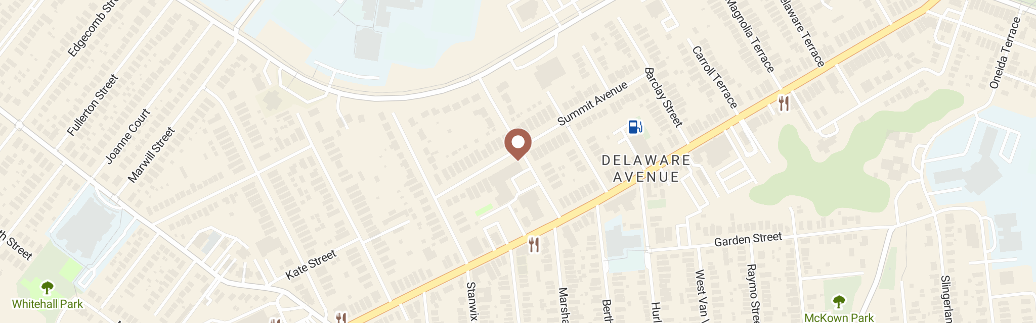 Map of St James Church at 50 Summit Ave, Albany, NY 12209