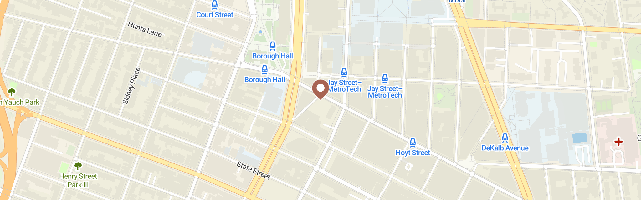 Map of Food Bank For Nyc at 356 Fulton St, Brooklyn, NY 11201
