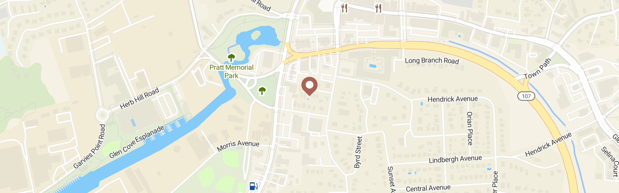 Map of North Shore Soup Kitchen at 7 Continental Place, Glen Cove, NY 11542