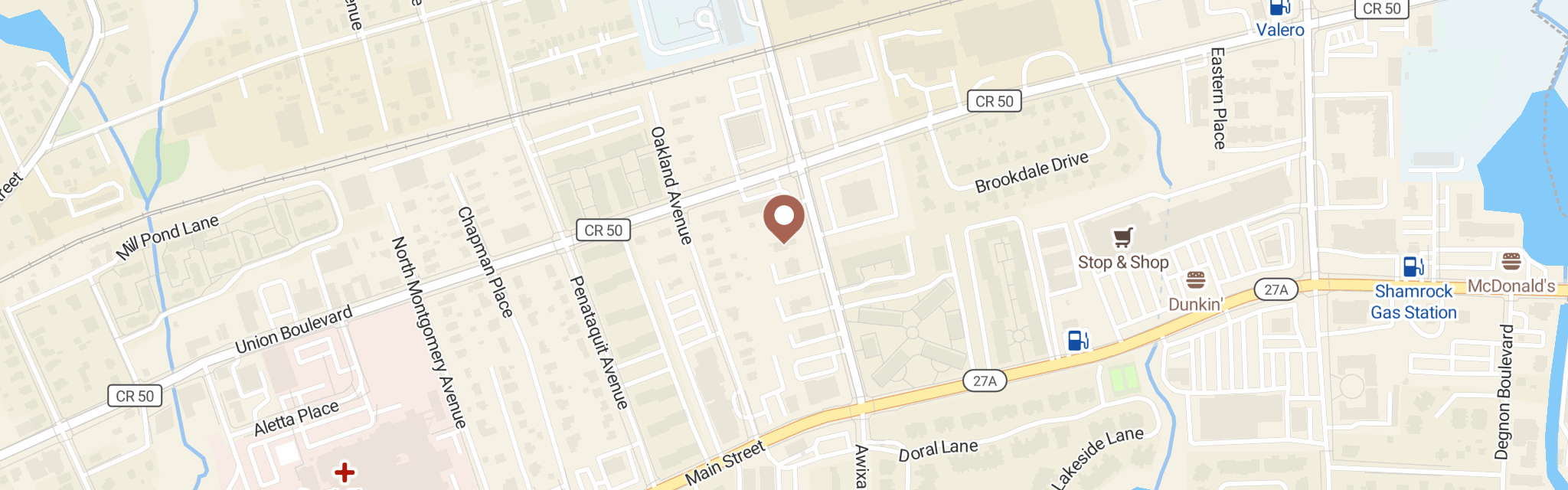 Map of Bay Shore Emergency Food Pantry at 28 Brentwood Rd, Bay Shore, NY 11706