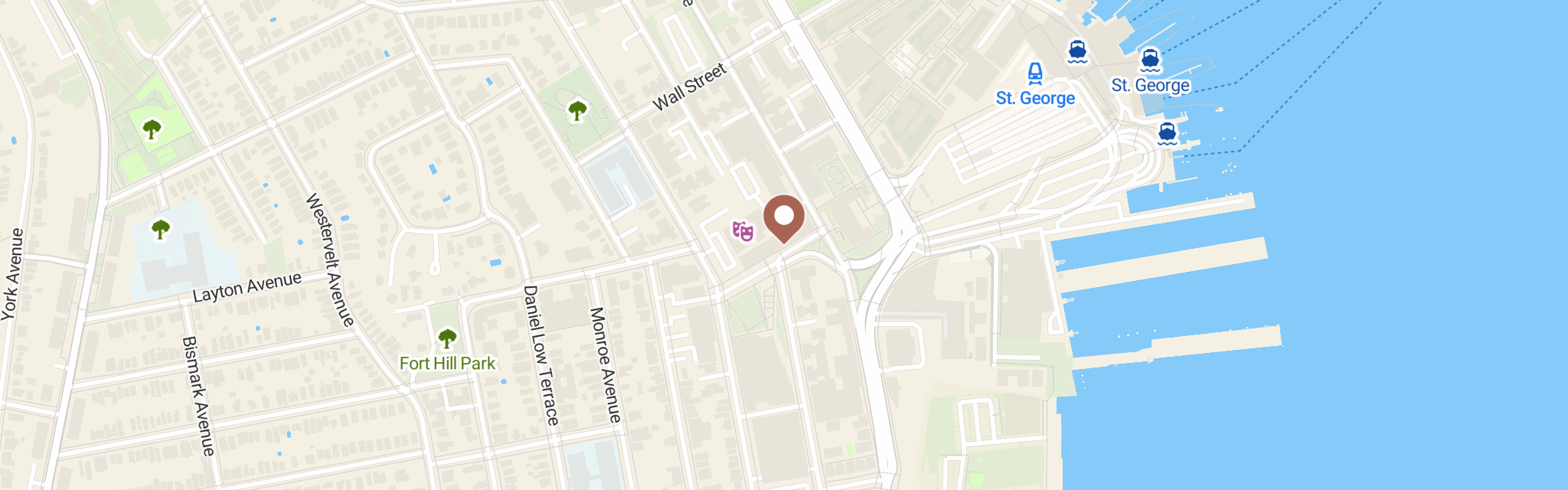 Map of Food For New York City at 15 Hyatt St, Staten Island, NY 10301