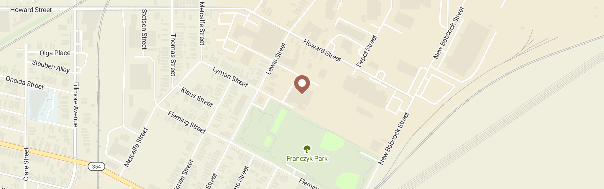 Map of Food Bank Of Wny at 91 Holt St, Buffalo, NY 14206