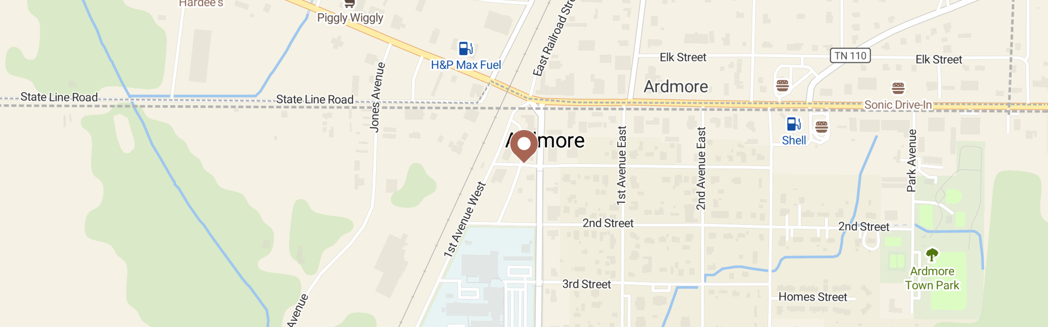 Map of Christians Helping Others Food Pantry at 26469 1st Street, Ardmore, AL 35739