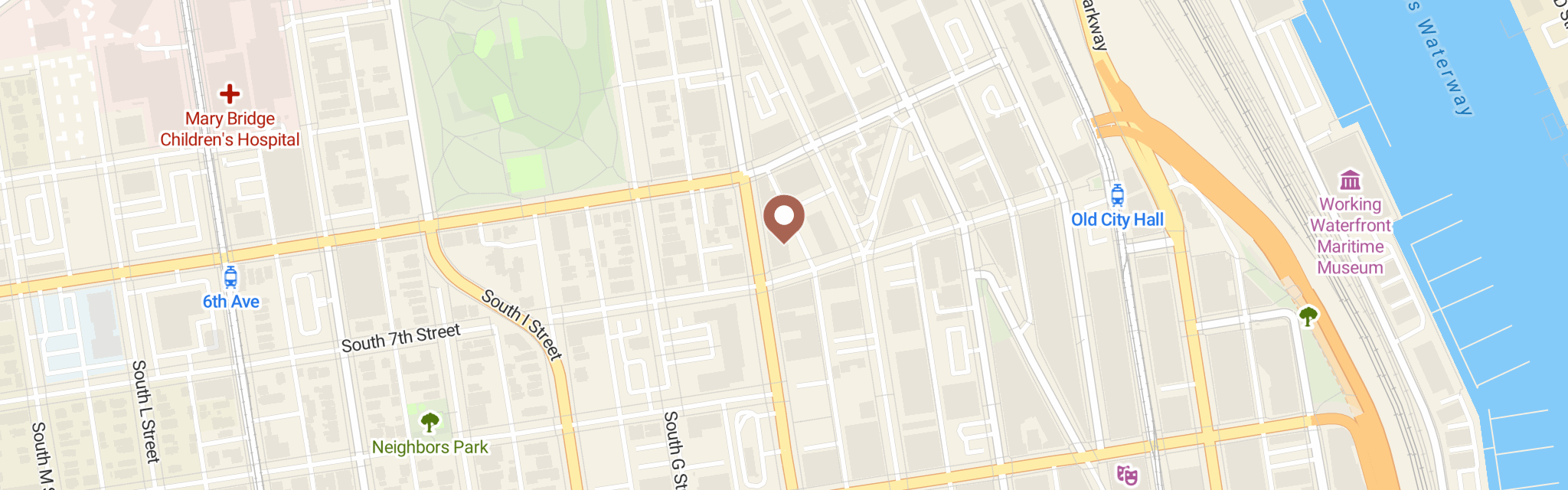 Map of Mysister'S Pantry at 621 Tacoma Ave S, Tacoma, WA 98402