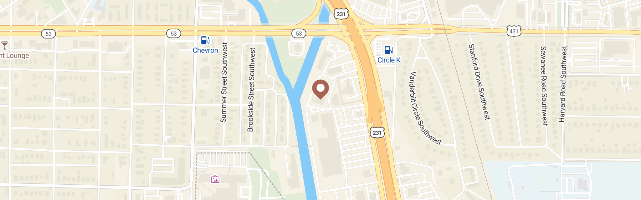 Map of Manna House at 2110 Memorial Pkwy SW, Huntsville, AL 35801
