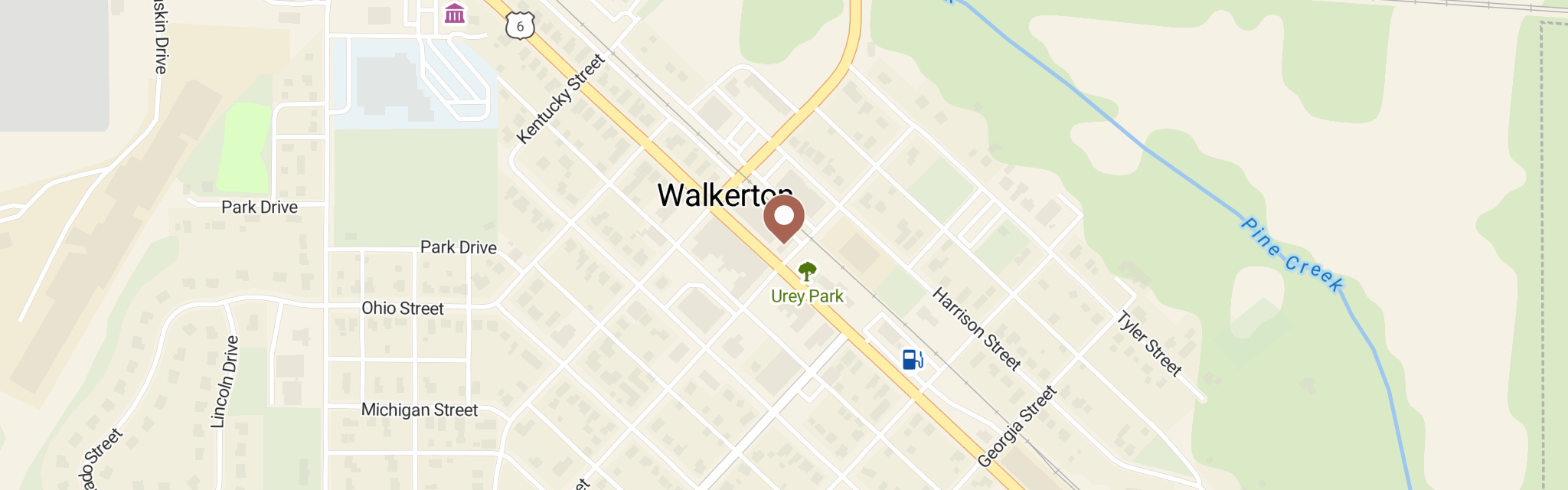 Map of Christian Community Food Pntry at 625 Roosevelt Rd, Walkerton, IN 46574