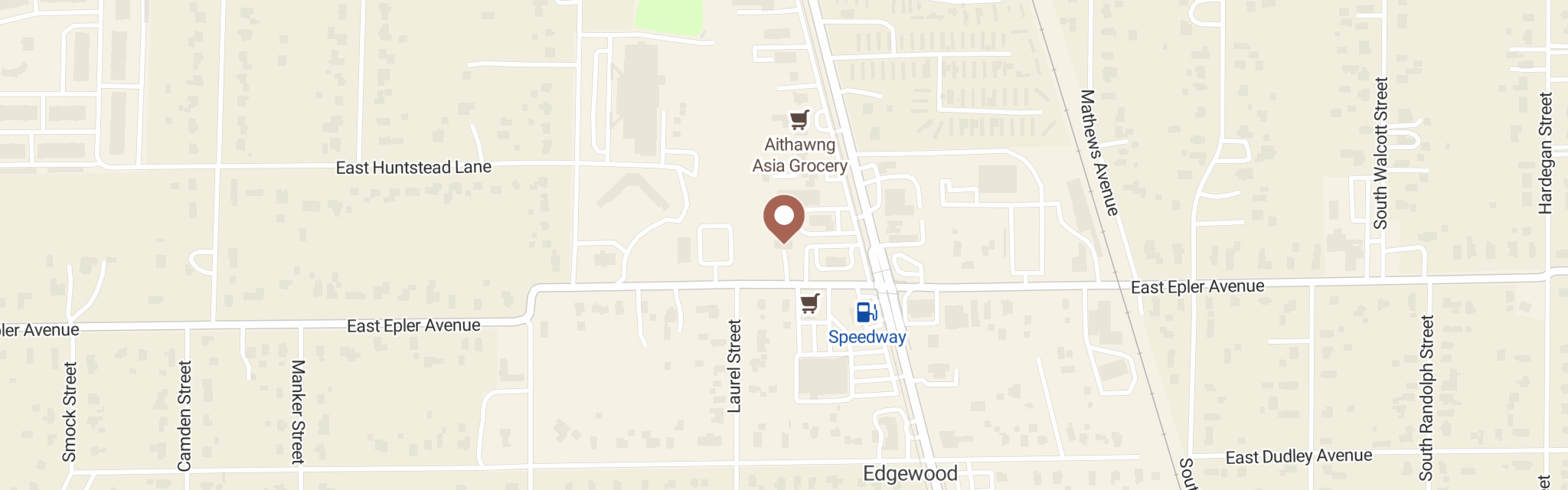 Map of Hunger Inc at 1416 E Epler Ave, Indianapolis, IN 46227