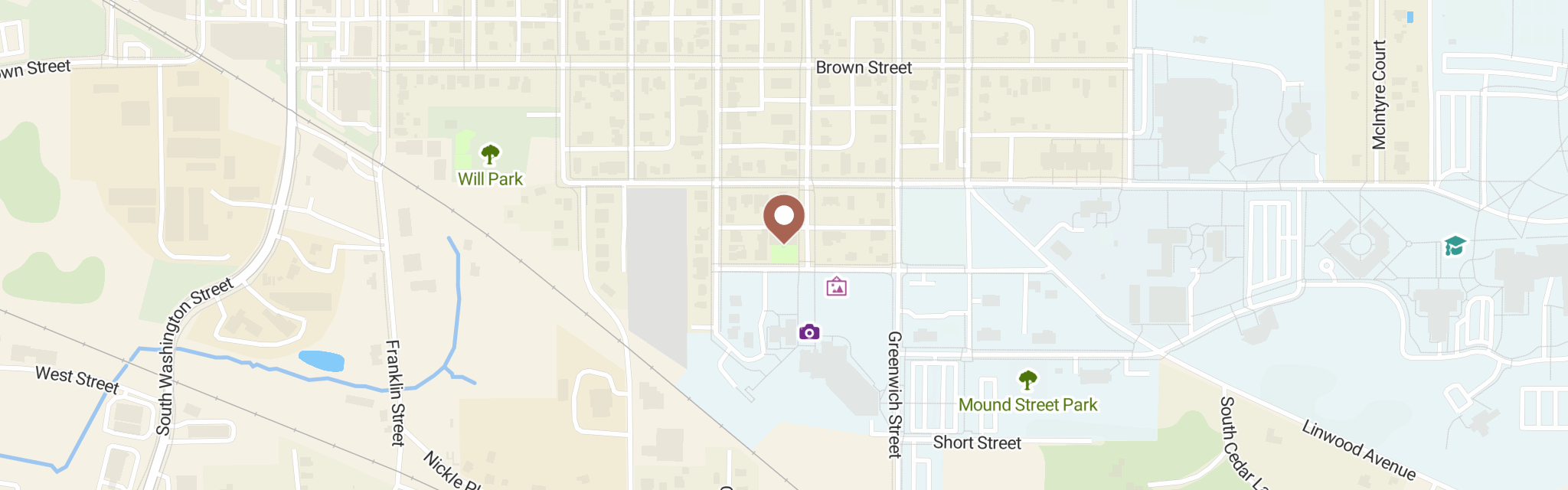 Map of Rose Gray Hilltop Food Pantry at 460 College Ave, Valparaiso, IN 46383