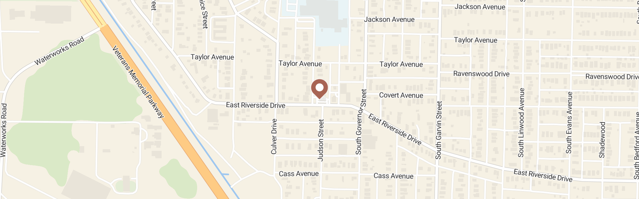 Map of Adam'S Pantry Inc at 314 SE Riverside Dr, Evansville, IN 47713