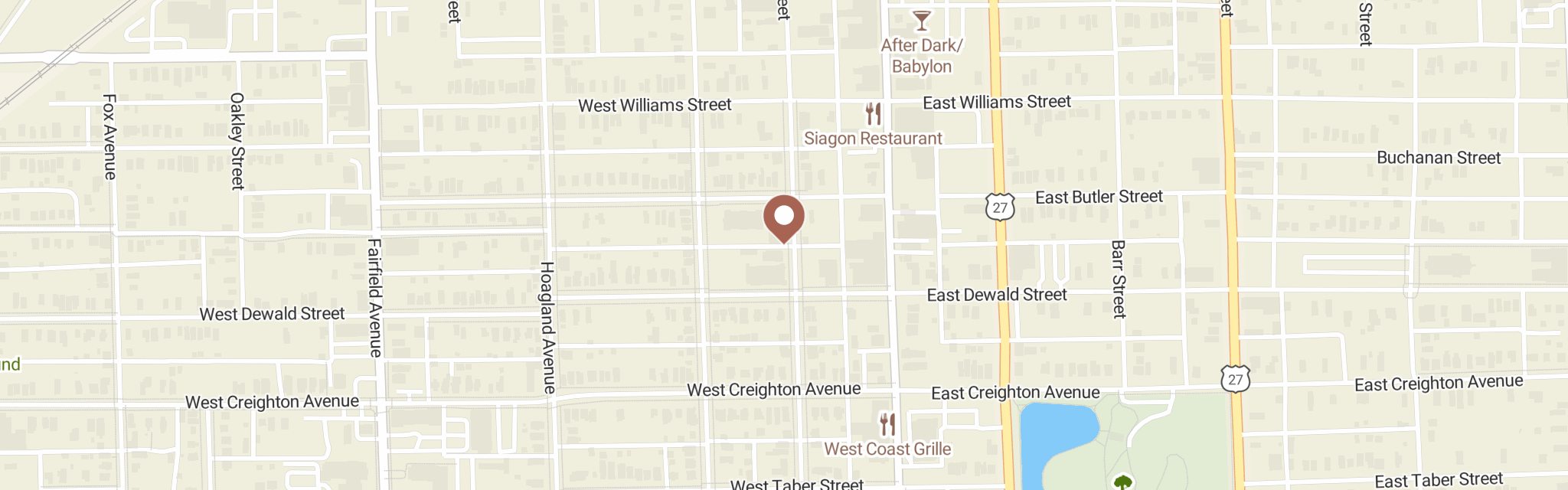 Map of St Patrick'S Parish at 2120 S Harrison St, Fort Wayne, IN 46802