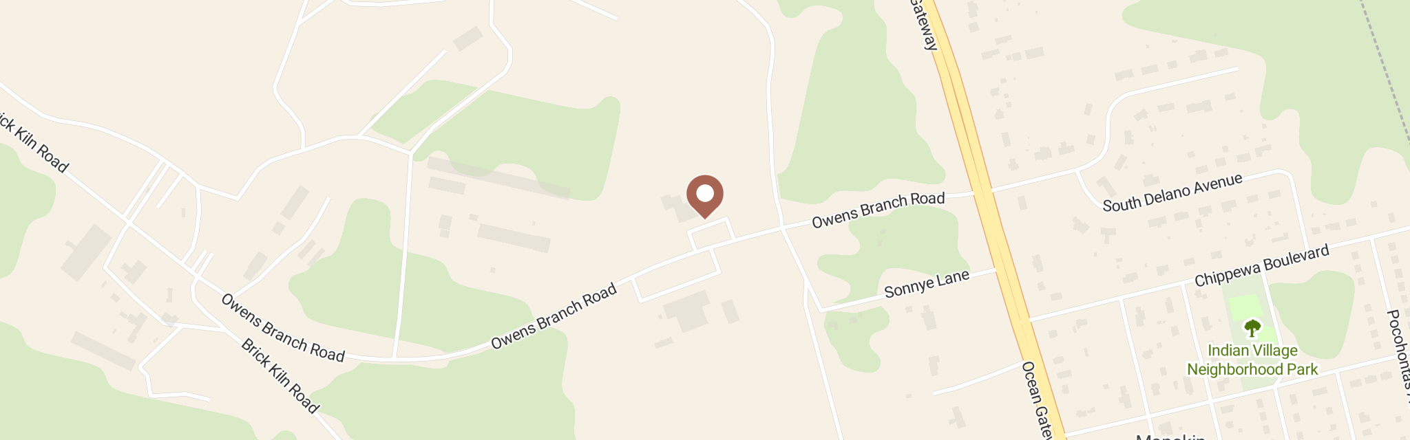 Map of Maryland Food Bank Eastern Shore at 28500 Owens Branch Rd, Salisbury, MD 21801